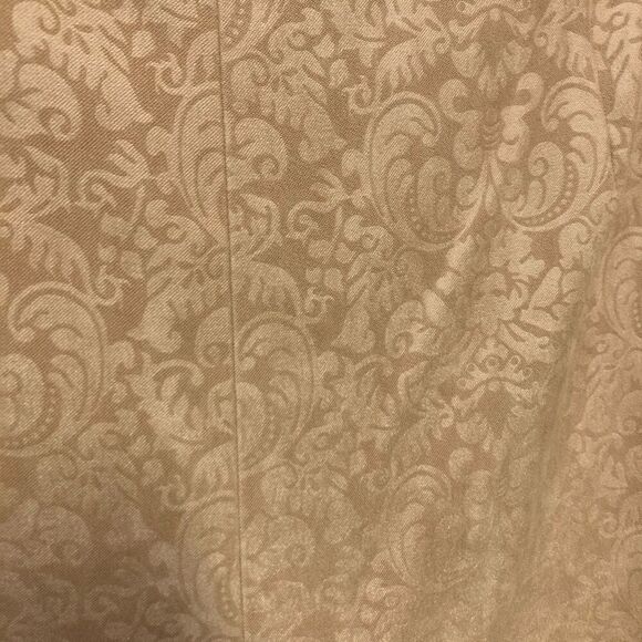 Harold's Size 10 NWT Tan Damask Patterned Side Zip Pants - Picture 4 of 5